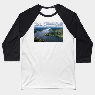 Helicoptering Over Sørfjorden Baseball T-Shirt